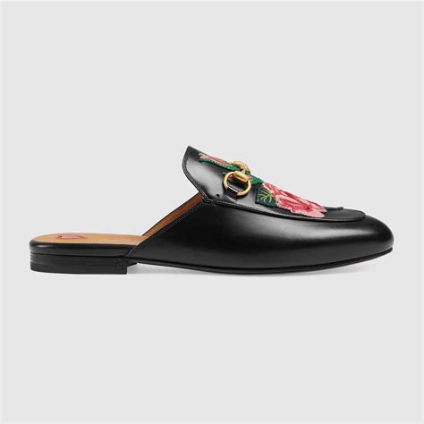 gucci princetown leather slippers sale|Gucci princetown embroidered leather slipper.